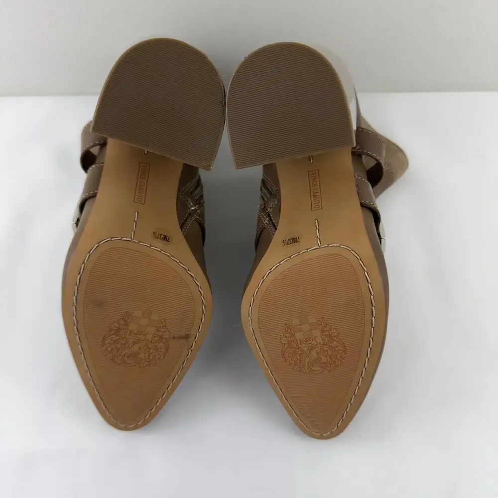 Vince Camuto Erillie Buckle Block‎ Heel Bootie Ankle Boot in Wild Mushroom W-7